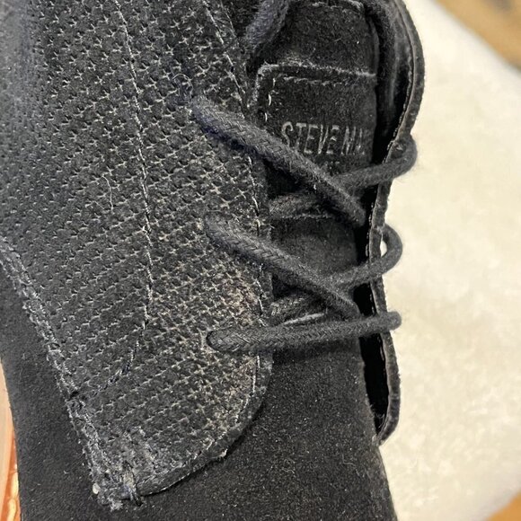 NEW Steve Madden Hardenn Men's Black Suede Leather Lace-Up Chukka Ankle Boots - Picture 9 of 13